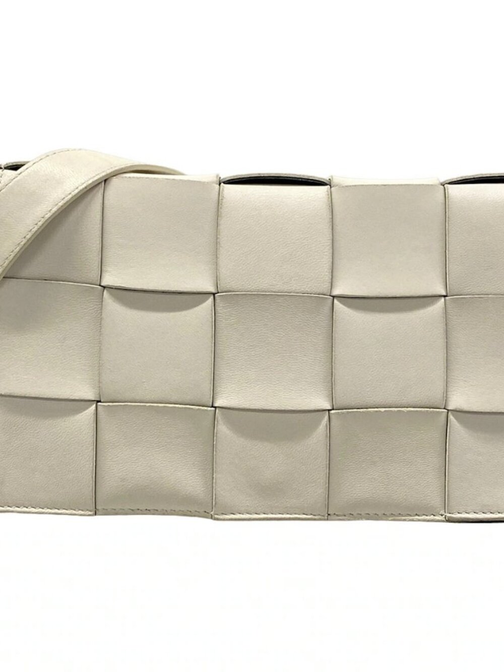BOTTEGA VENETA Cassette White Leather Shoulder Bag - Picture 1 of 14